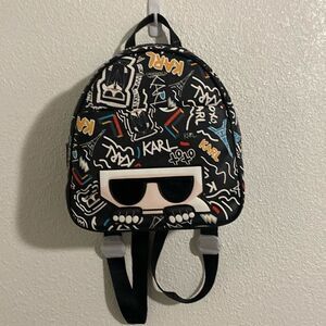 NWT- Karl Lagerfeld- Maybelle graphic mini backpack